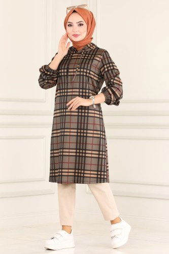moda selvim Tunic 1015PM271 Anthracite - Thumbnail