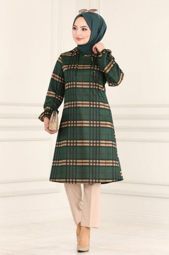 moda selvim Tunic 1015PM271 Emerald - Thumbnail