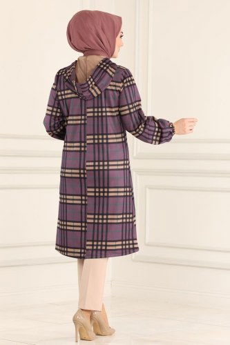 moda selvim Tunic 1015PM271 Lilac - Thumbnail