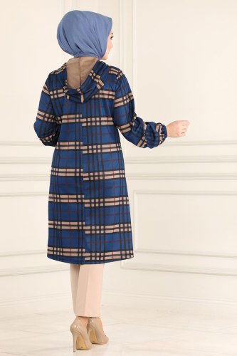 moda selvim Tunic 1015PM271 Saxe - Thumbnail