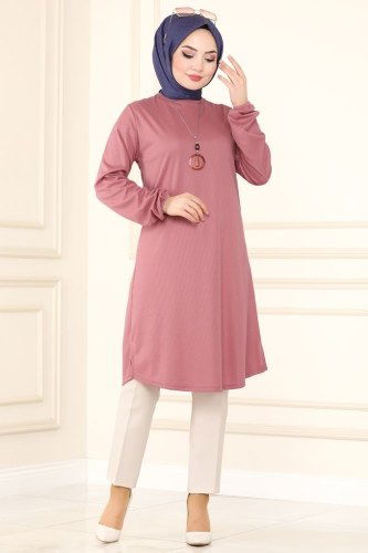 moda selvim Tunic 1016PM271 Dried Rose - Thumbnail