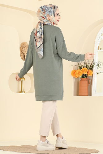 moda selvim Tunic 1017ETT926 Almond Green - Thumbnail