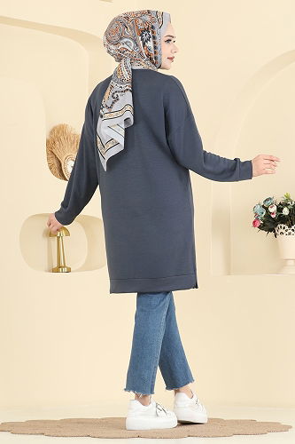 moda selvim Tunic 1017ETT926 Anthracite - Thumbnail