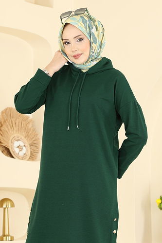 moda selvim بلوز زيتي 1020ETT926 - Thumbnail