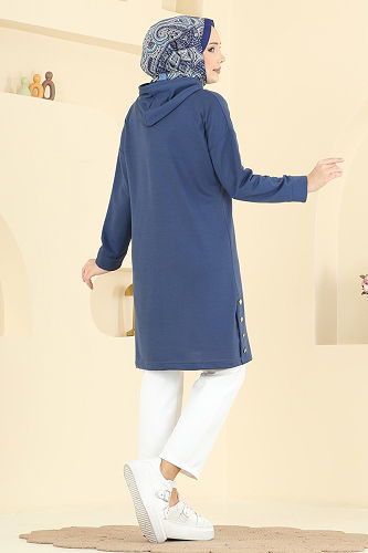 moda selvim بلوز ازرق 1020ETT926 - Thumbnail