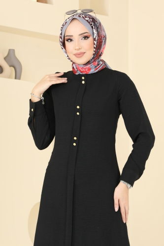 moda selvim بلوز أسود 1027BM387 - Thumbnail