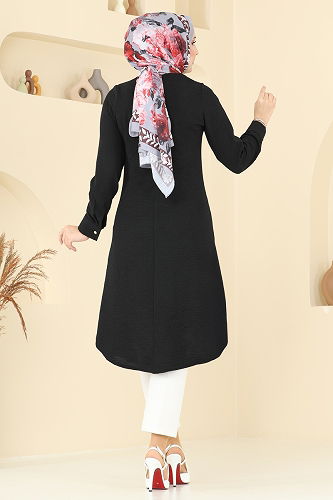 moda selvim بلوز أسود 1027BM387 - Thumbnail