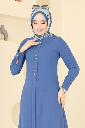 moda selvim بلوز ازرق 1027BM387 - Thumbnail