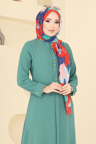 moda selvim بلوز أخضر باهت 1027BM387 - Thumbnail