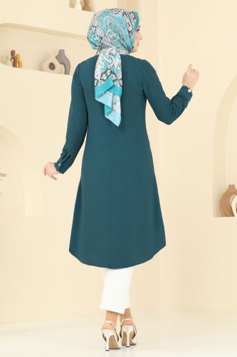 moda selvim Tunic 1027BM387 Petroleum - Thumbnail