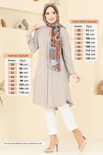 moda selvim بلوز بيج 1027BM387 - Thumbnail