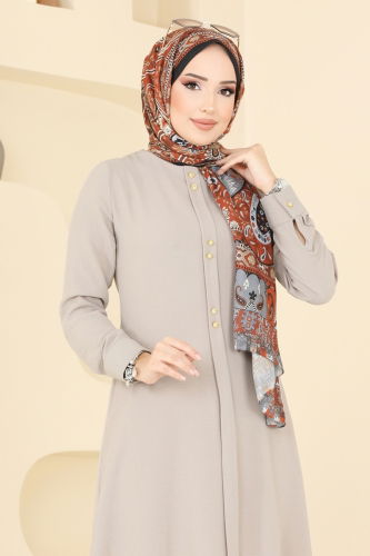 moda selvim بلوز بيج 1027BM387 - Thumbnail