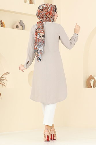 moda selvim بلوز بيج 1027BM387 - Thumbnail