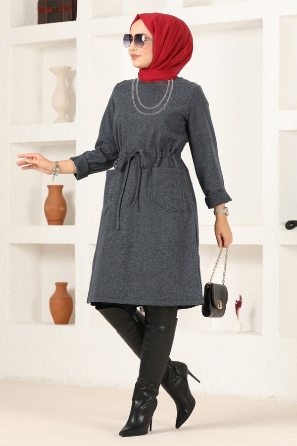 Modaselvim Tunik Tunic 1029BRZ597 Anthracite