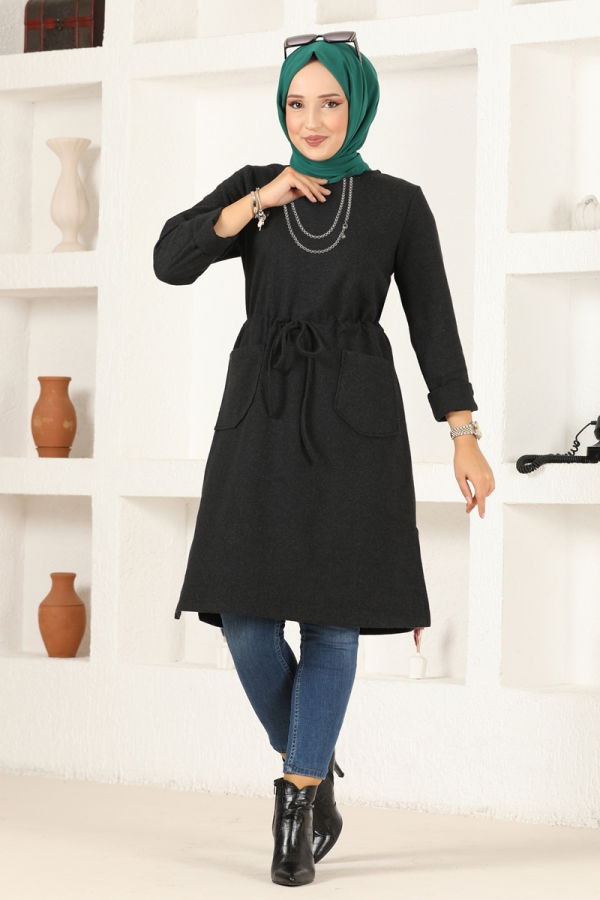 Modaselvim Tunik Tunic 1029BRZ597 Black