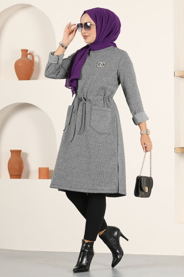 Modaselvim Tunik Tunic 1029BRZ597 Gray