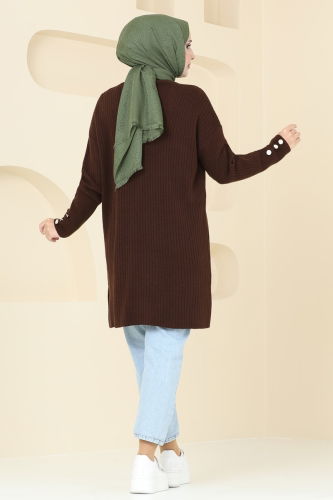 moda selvim Tunic 1032KLN570 Brown - Thumbnail