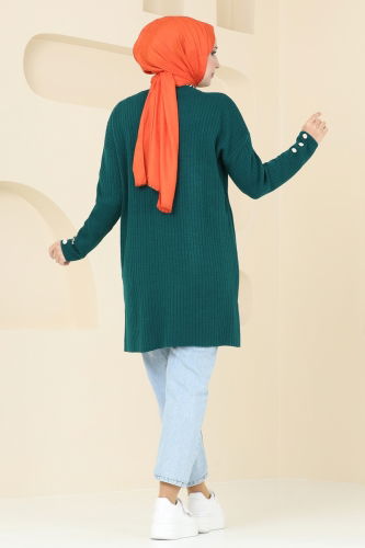 moda selvim Tunic 1032KLN570 Emerald - Thumbnail