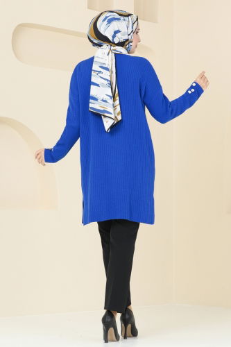 moda selvim Tunic 1032KLN570 Saxe - Thumbnail