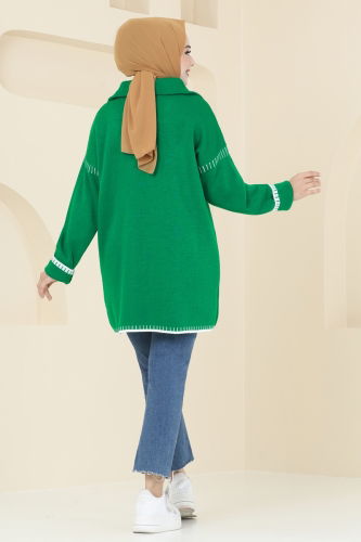 moda selvim Tunic 1039KLN570 Benetton Green - Thumbnail