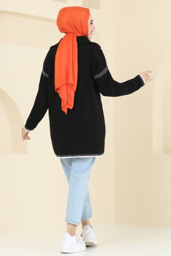 moda selvim Tunic 1039KLN570 Black - Thumbnail