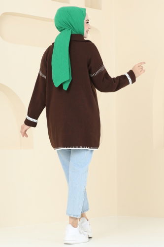 moda selvim Tunic 1039KLN570 Brown - Thumbnail