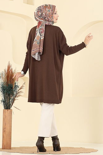 moda selvim Tunic 1047KLN570 Brown - Thumbnail