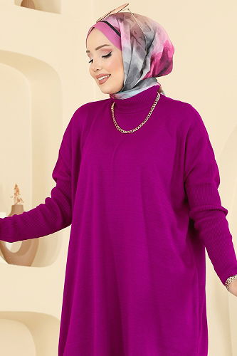 moda selvim بلوز فوشي 1047KLN570 - Thumbnail