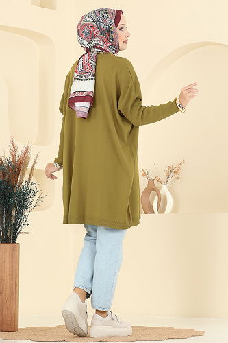 moda selvim بلوز أخضر 1047KLN570 - Thumbnail