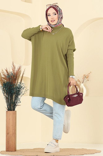 moda selvim بلوز أخضر 1047KLN570 - Thumbnail