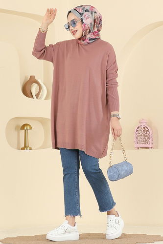 moda selvim Tunic 1047KLN570 Rose Dried - Thumbnail