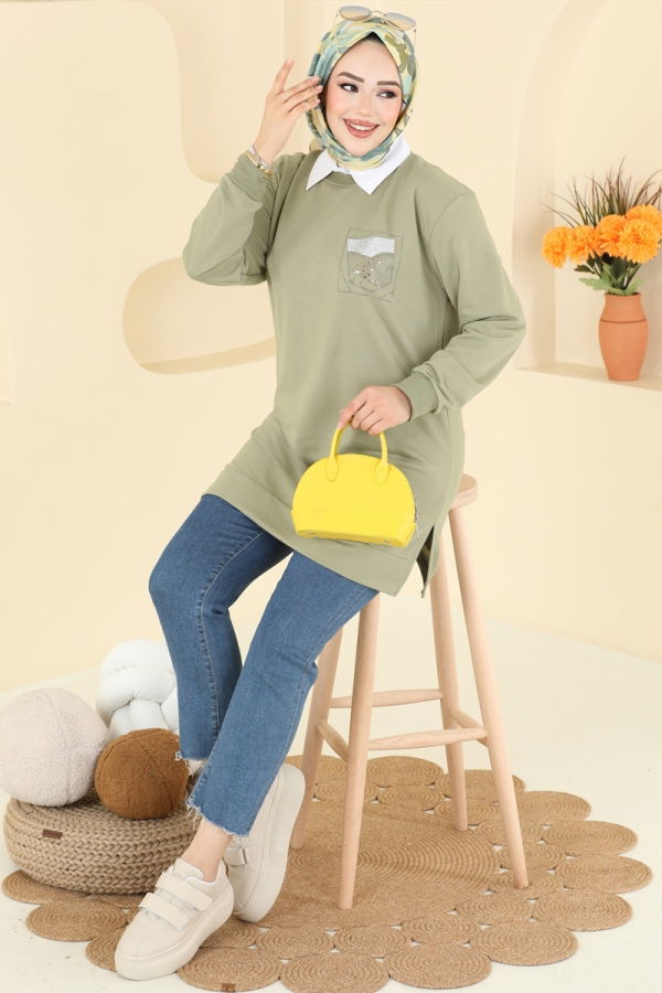 Modaselvim Tunic Tunic 104OZN1046 Khaki