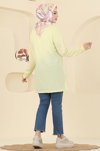 moda selvim بلوز أصفر 104OZN1046 - Thumbnail