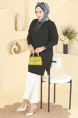 moda selvim بلوز أسود 1090KLN570 - Thumbnail
