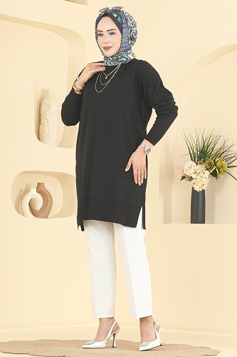 moda selvim بلوز أسود 1090KLN570 - Thumbnail