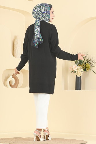 moda selvim بلوز أسود 1090KLN570 - Thumbnail