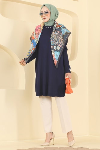 K.L.N. - Tunic 1100KLN570 Navy Blue