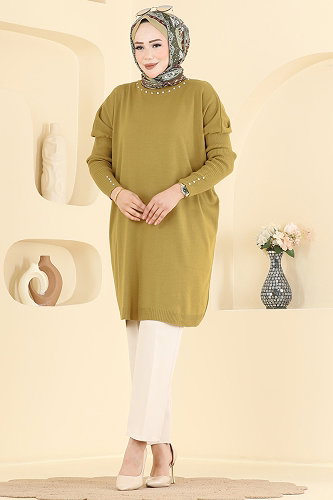 moda selvim بلوز أخضر 1100KLN570 - Thumbnail