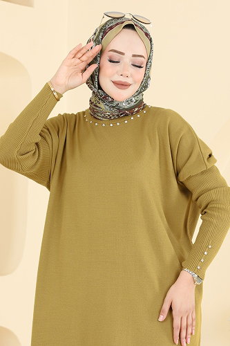 moda selvim بلوز أخضر 1100KLN570 - Thumbnail