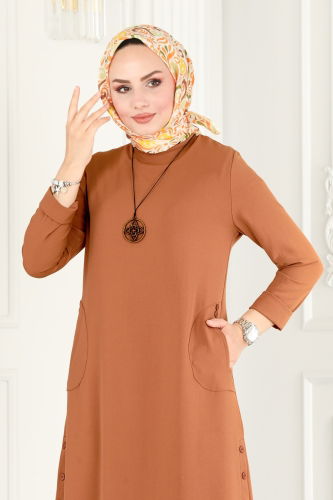 moda selvim Tunic 1101MDA386 Bisque - Thumbnail