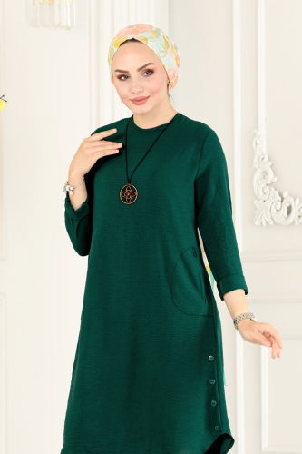 moda selvim Tunic 1101MDA386 Emerald - Thumbnail