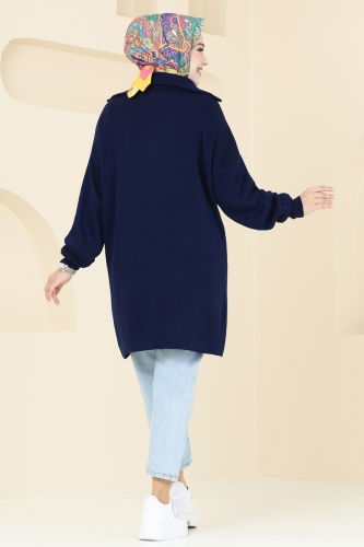 moda selvim Tunic 11043BRZ597 Navy Blue - Thumbnail