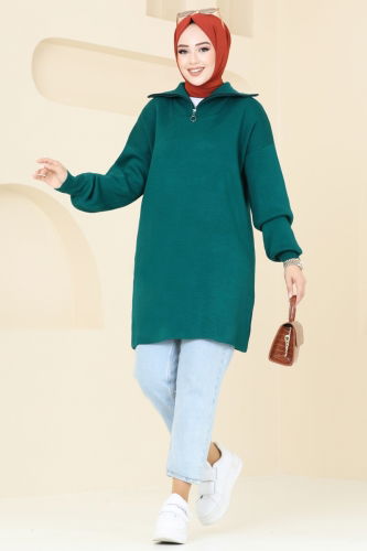 moda selvim Tunic 11043BRZ597 Petroleum - Thumbnail