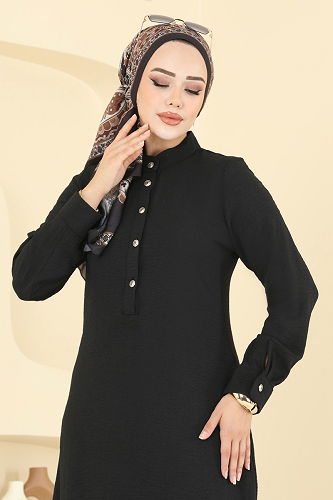 moda selvim بلوز أسود 1163ERK1158 - Thumbnail