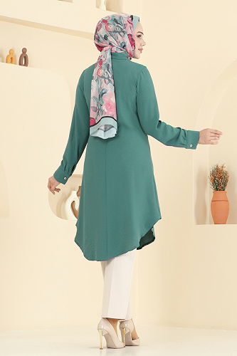 moda selvim Tunic 1163ERK1158 Mold Green - Thumbnail