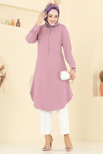 moda selvim Tunic 1163ERK1158 Powder - Thumbnail