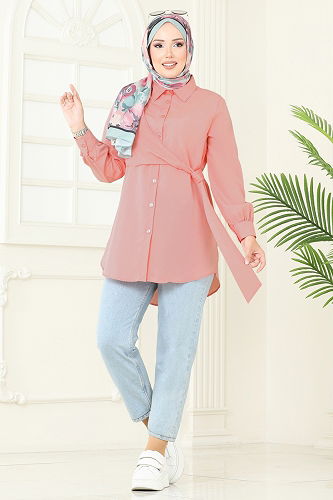 moda selvim Tunic 126ASN888 Light Salmon - Thumbnail