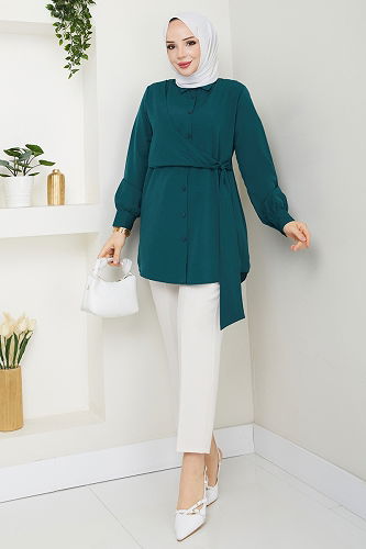moda selvim Tunic 126ASN888 Petroleum - Thumbnail