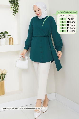 moda selvim Tunic 126ASN888 Petroleum - Thumbnail