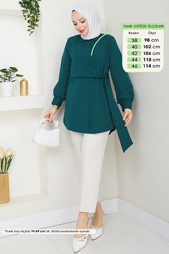 moda selvim Tunic 126ASN888 Petroleum - Thumbnail